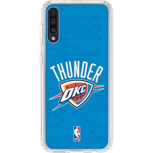 NBA OKC Thunder Distressed Galaxy A50 Clear Case